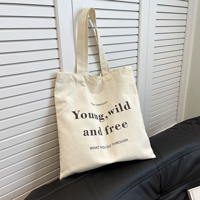 Motivational Canvas Tote Bag Bowlift