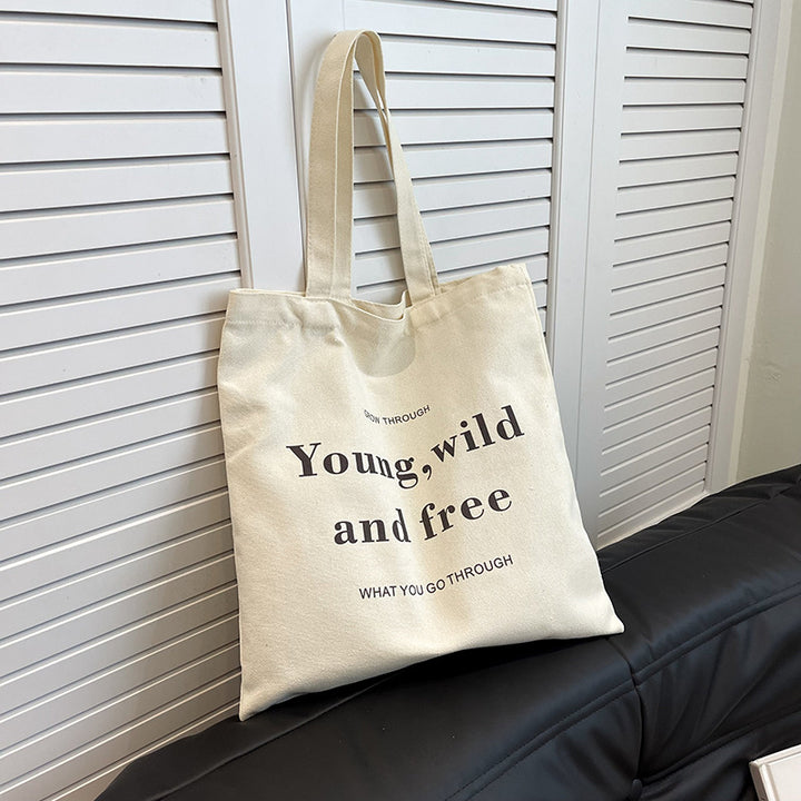 Motivational Canvas Tote Bag Bowlift