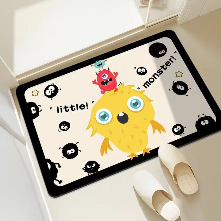 Playful Monster-Themed Bath Mat Bowlift