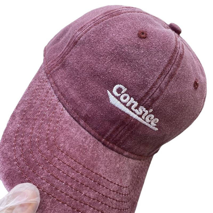 Men's Distressed Adjustable Denim Baseball Cap Bowlift