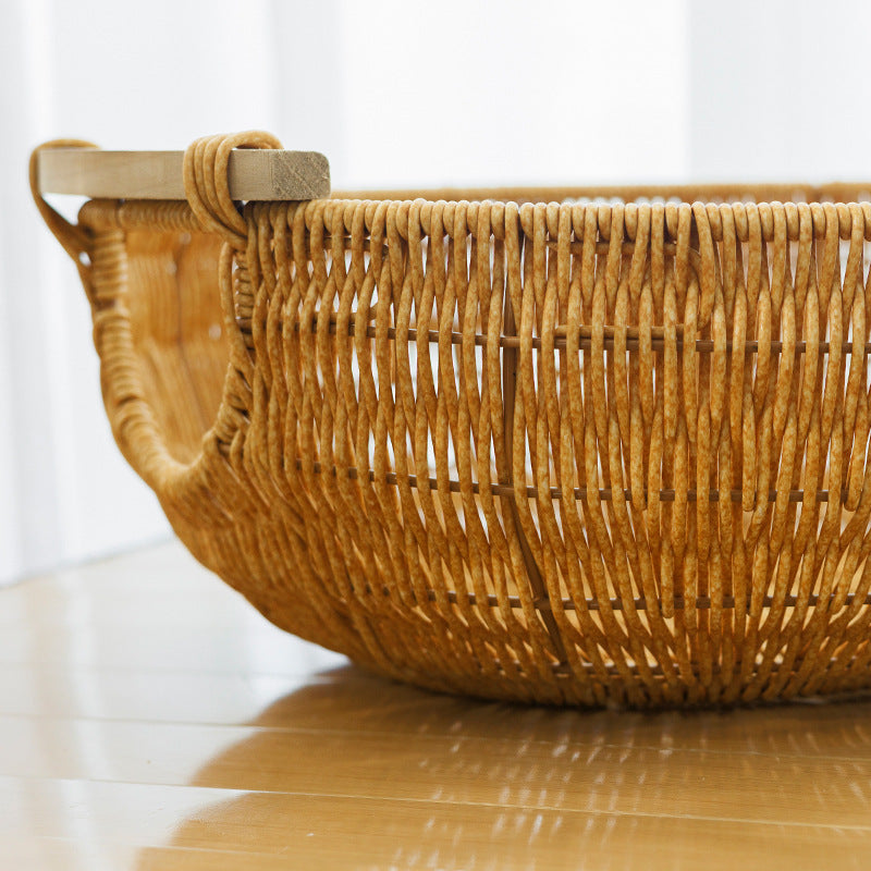 Decorative Woven Living Room Basket Bowlift