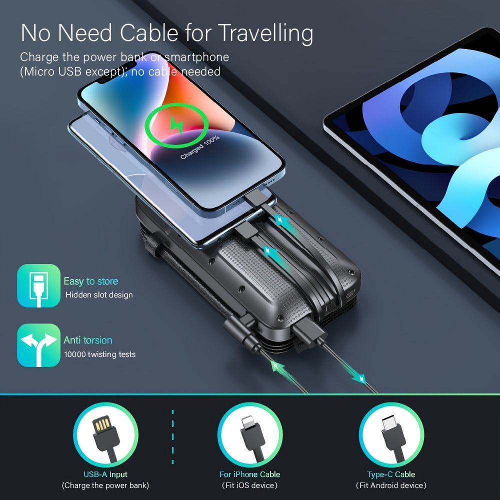Solar Powerbank with Integrated Flashlight Bowlift
