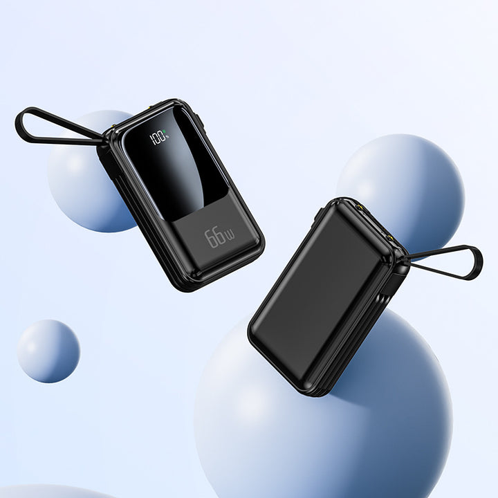 Portable power bank with 66W fast charging function and digital display Bowlift