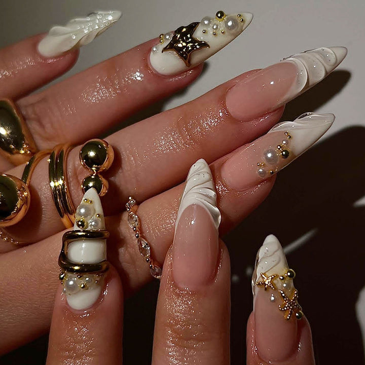 Decorative Acrylic Press-On Nail Collection Bowlift