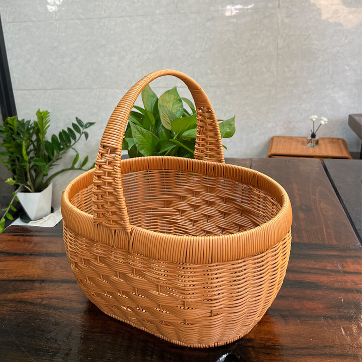 Ladies Handmade Basket with Elegant Handle Bowlift