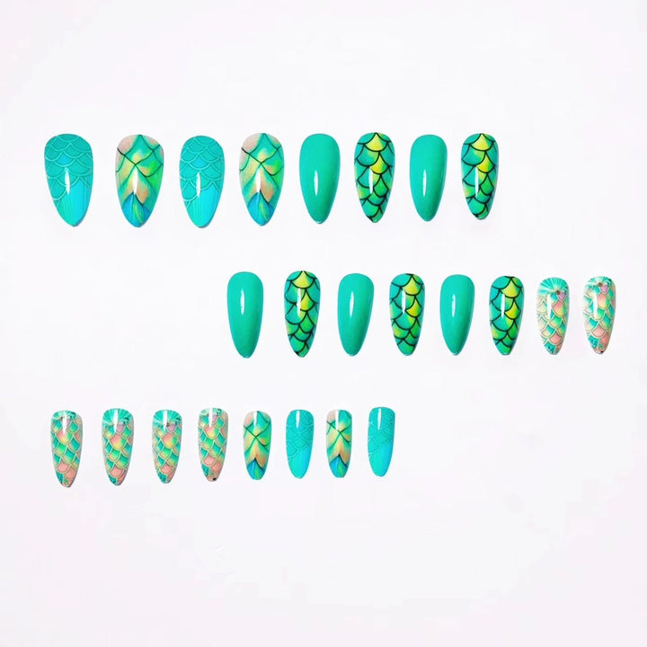 Artistic Mermaid-Scale Nail Art Bowlift