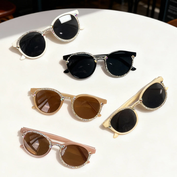 Crystal-Embellished Cat-Eye Sunglasses Bowlift