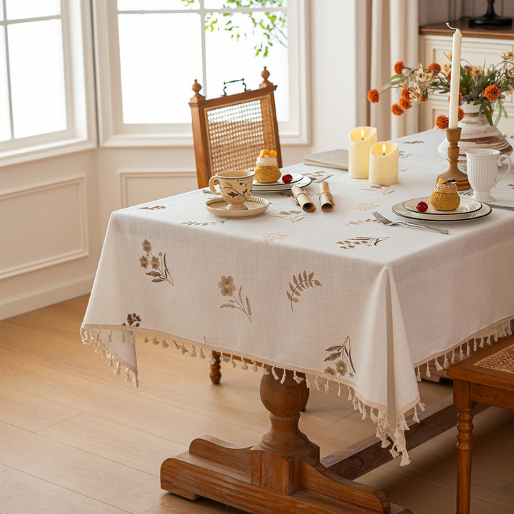 Elegant Embroidered Tablecloth