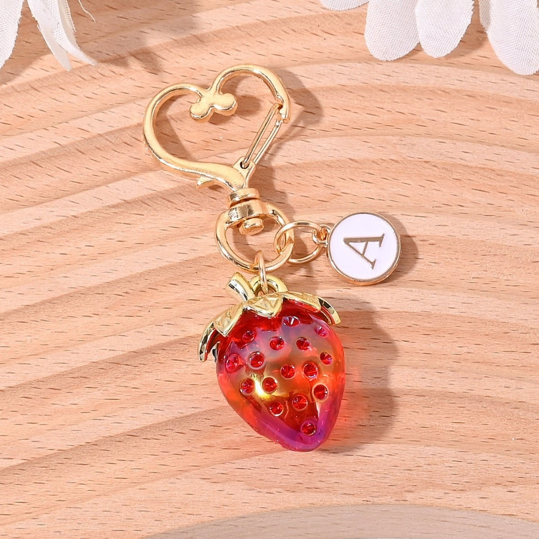 Keychain with Fruity Strawberry Design Bowlift