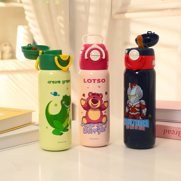 Insulated drinking bottle with cheerful dinosaur design Bowlift