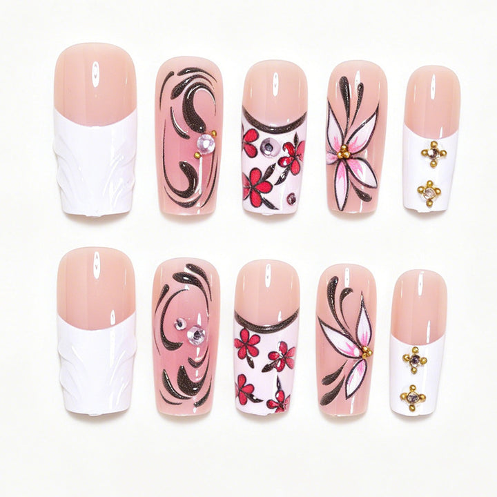 Decorative Floral Nail Art Tips Bowlift 1788858442