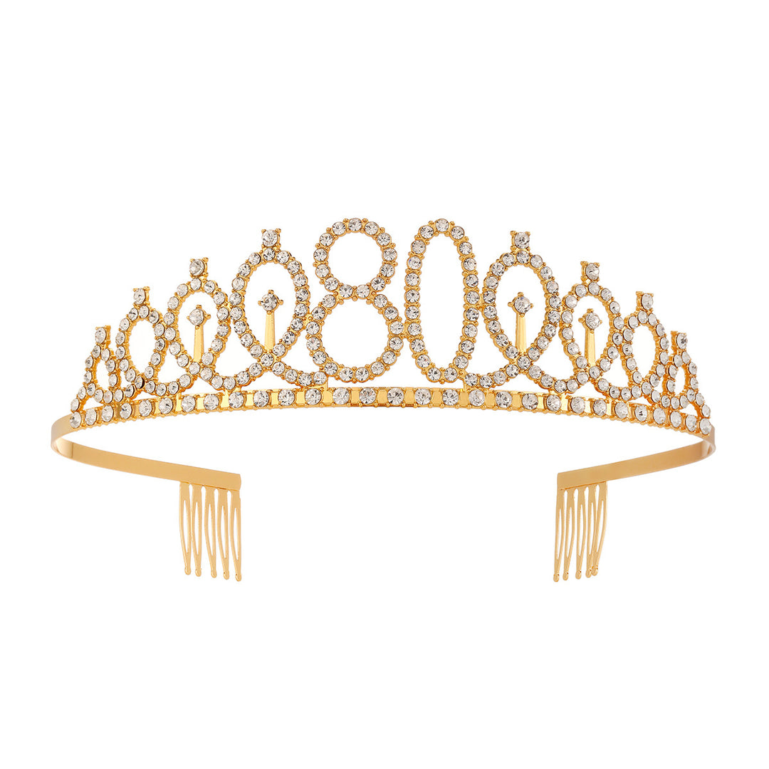 Women's Crystal-Embellished Tiara with Elegant Design Bowlift
