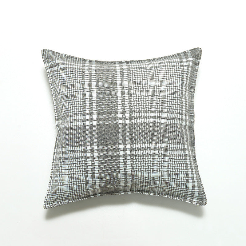 Checked Pattern Decorative Throw Pillow
