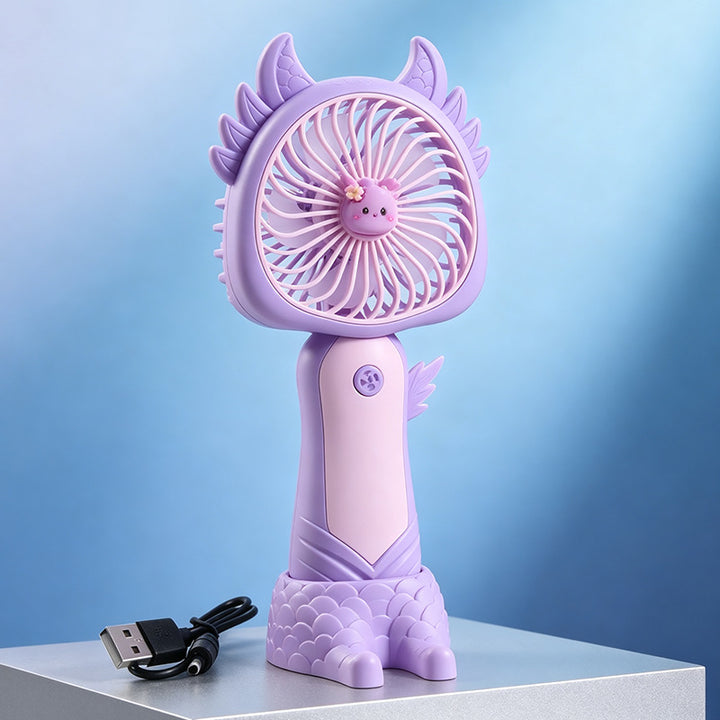 Ladies Portable Mini Handheld Fan with Cat Ears Bowlift