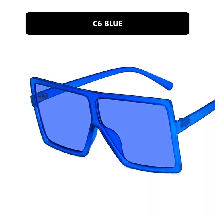 Women modern oversized sunglasses with transparent frame and stylish lenses Bowlift