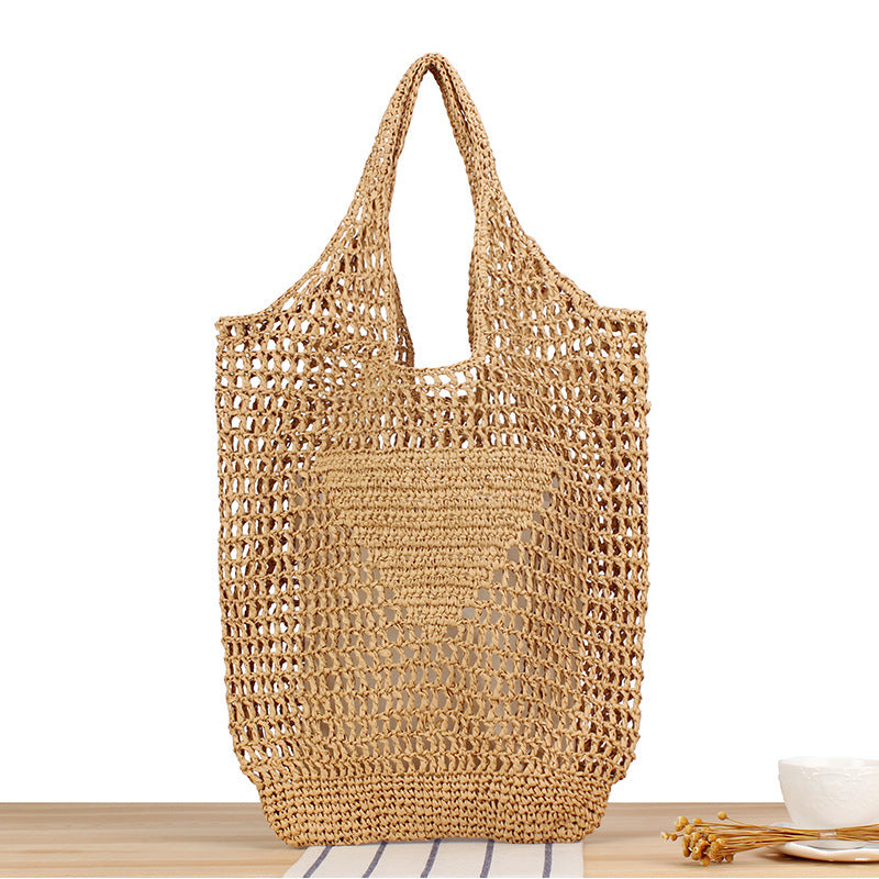 Hand-knotted net tote bag Bowlift