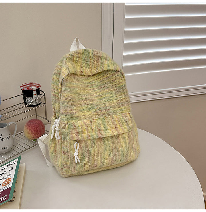 Textured Knit Backpack
