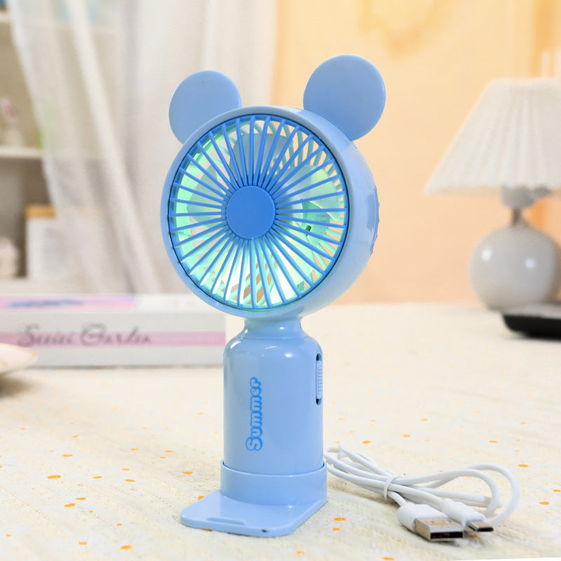Women's Portable Fan with Cute Ears Bowlift