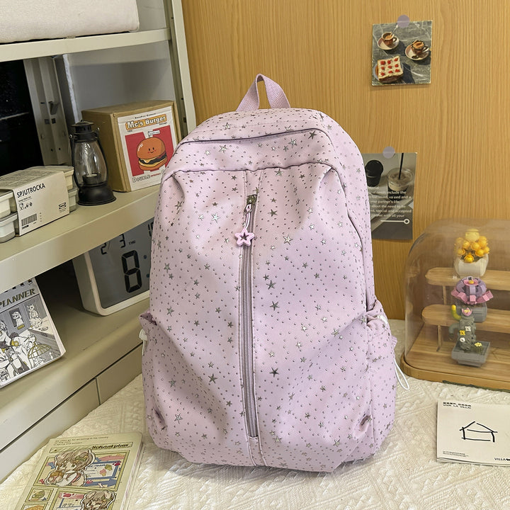 Star-Patterned Everyday Backpack
