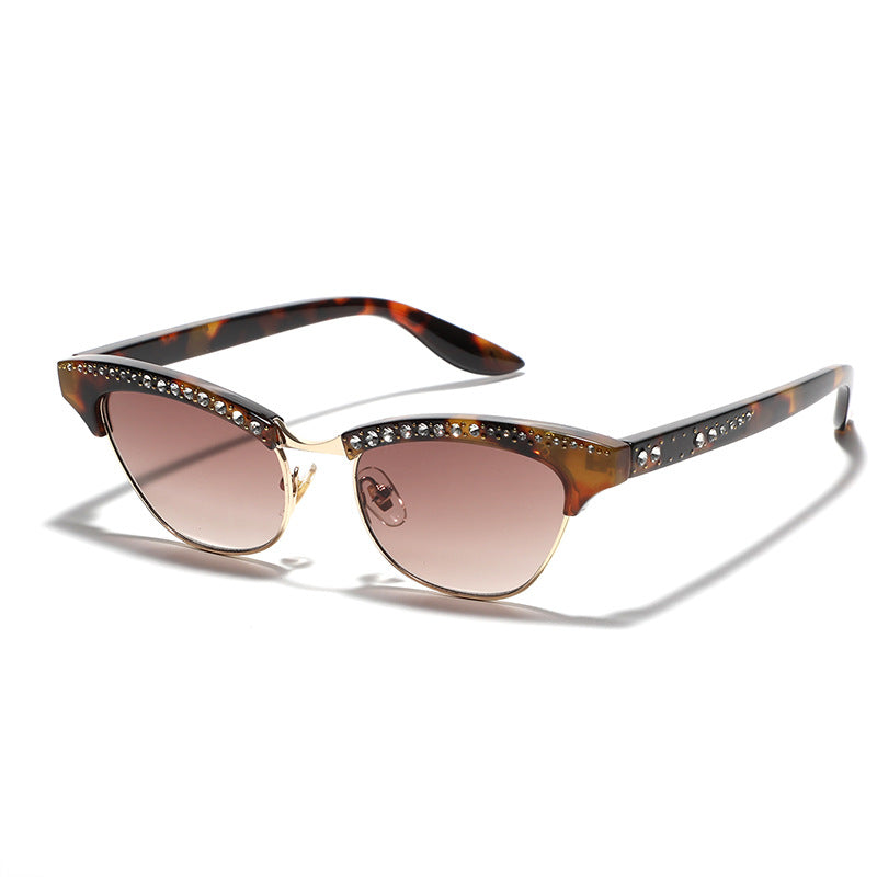 Women's Cat Eye Glasses with Elegant Glitter Details Bowlift