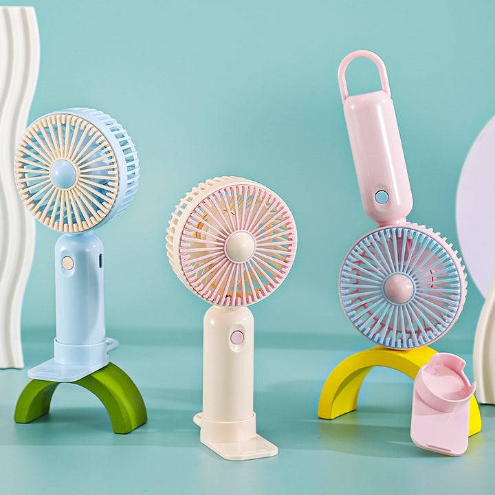 Unisex Portable Hand Fan with Flexible Stand Bowlift