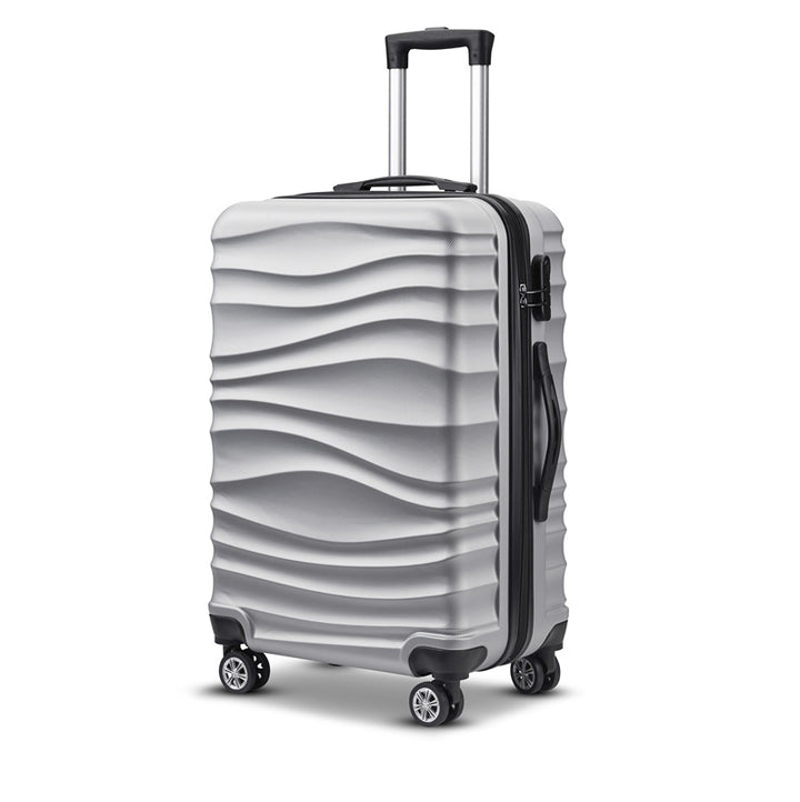 Unisex Stylish Textured Hard Shell Suitcase Bowlift