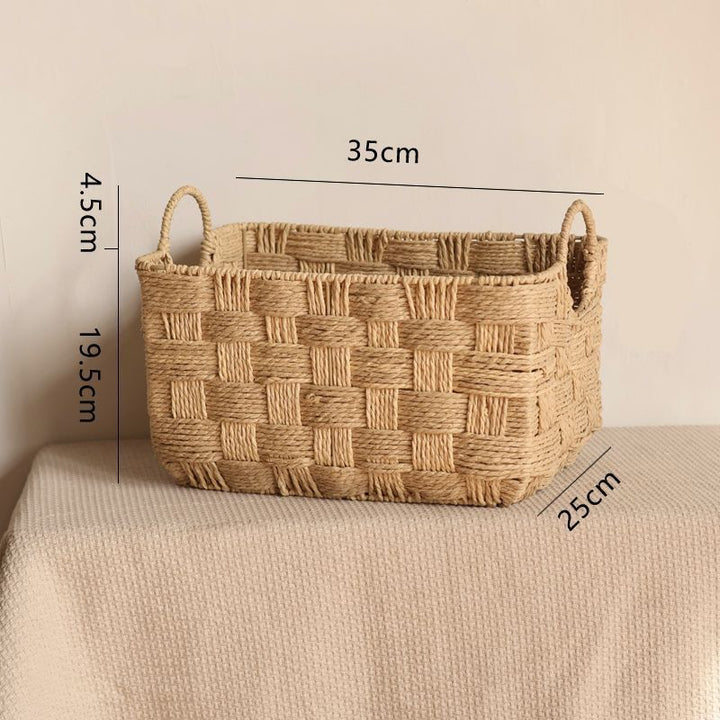 Handcrafted Natural Fiber Storage Basket