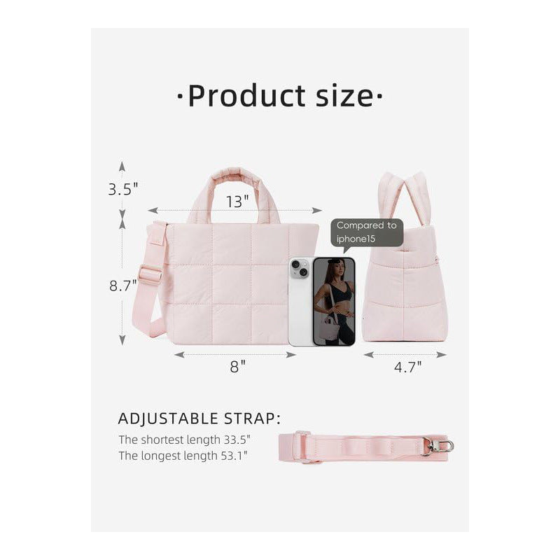 Padded Handbag with Removable Shoulder Strap Bowlift