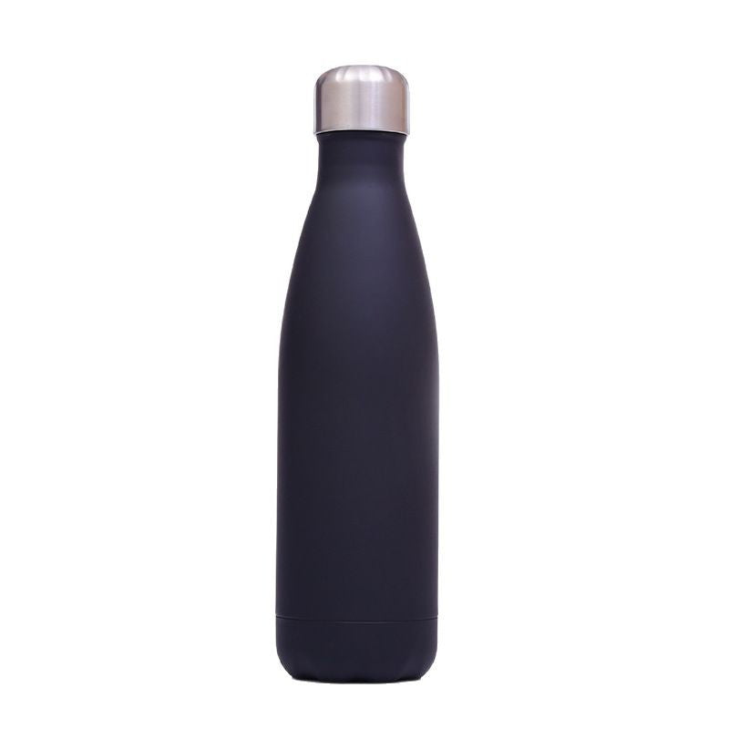 Women's Stainless Steel Drinking Bottle with Wood Look Bowlift