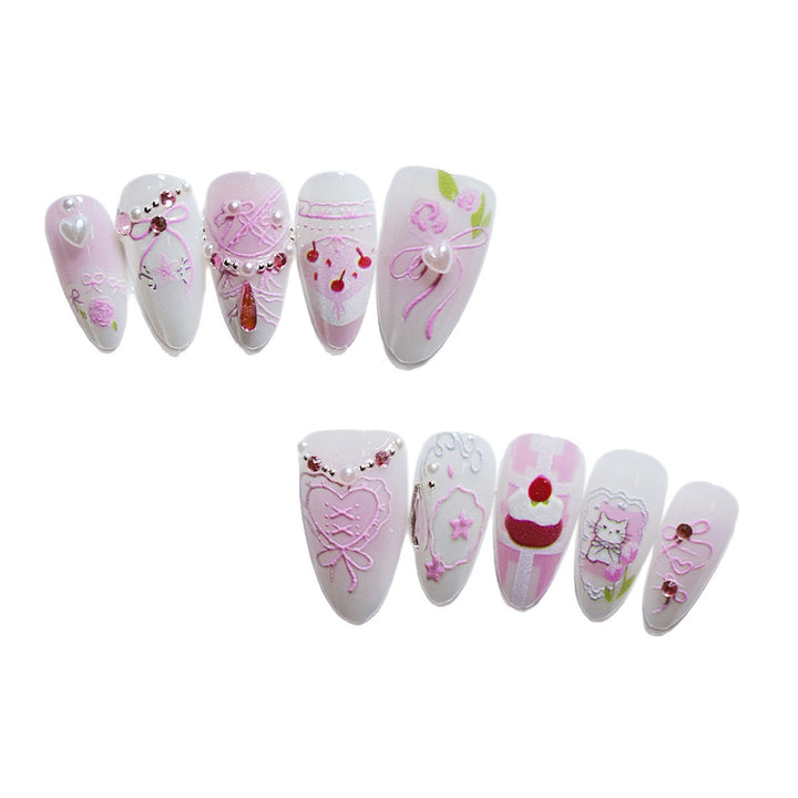 Decorative Press-On Nail Art Set Bowlift