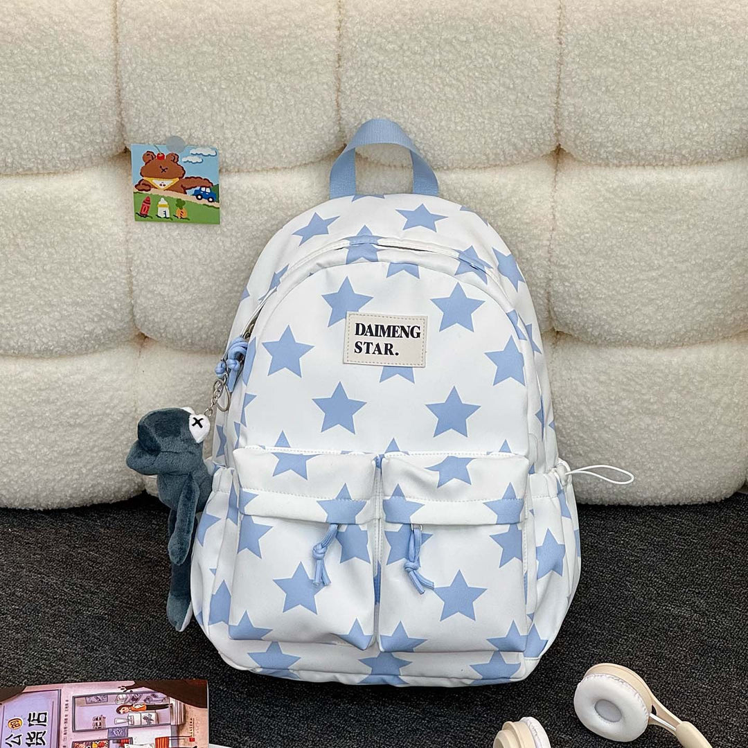 Star-Patterned Casual Backpack
