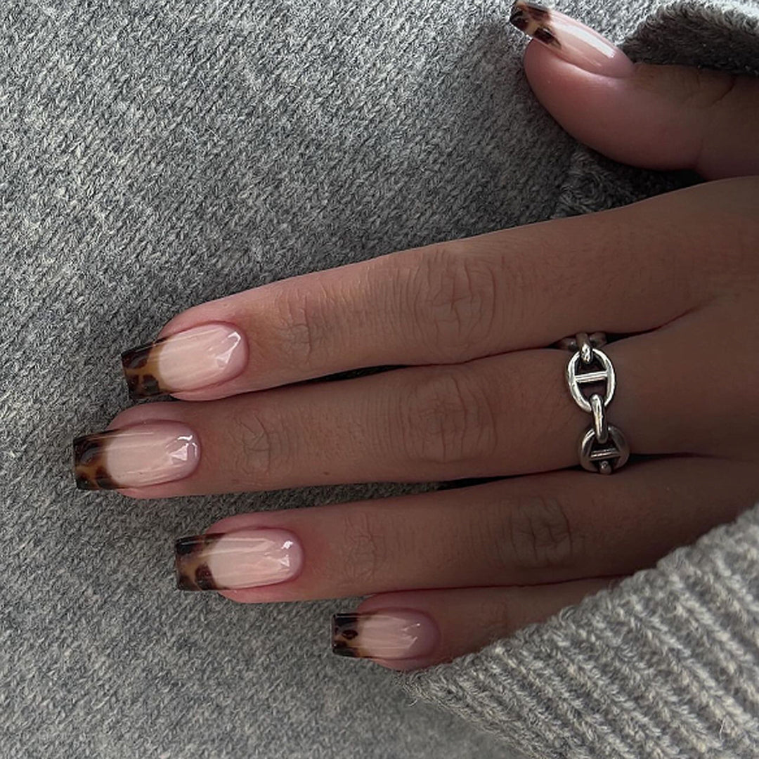 Artistic acrylic nails with elegant ombre design Bowlift