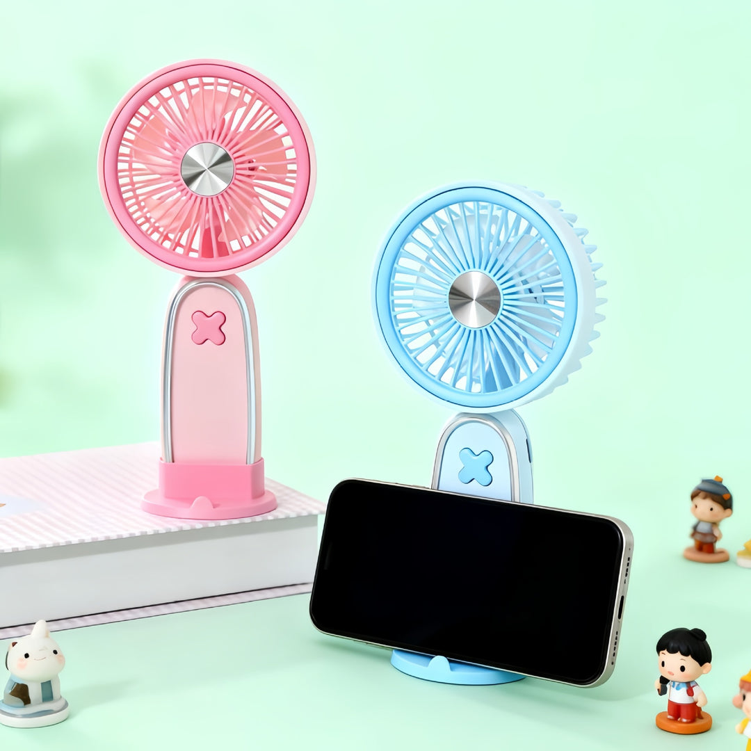 Women Portable USB Mini Fan with Ergonomic Shape Bowlift