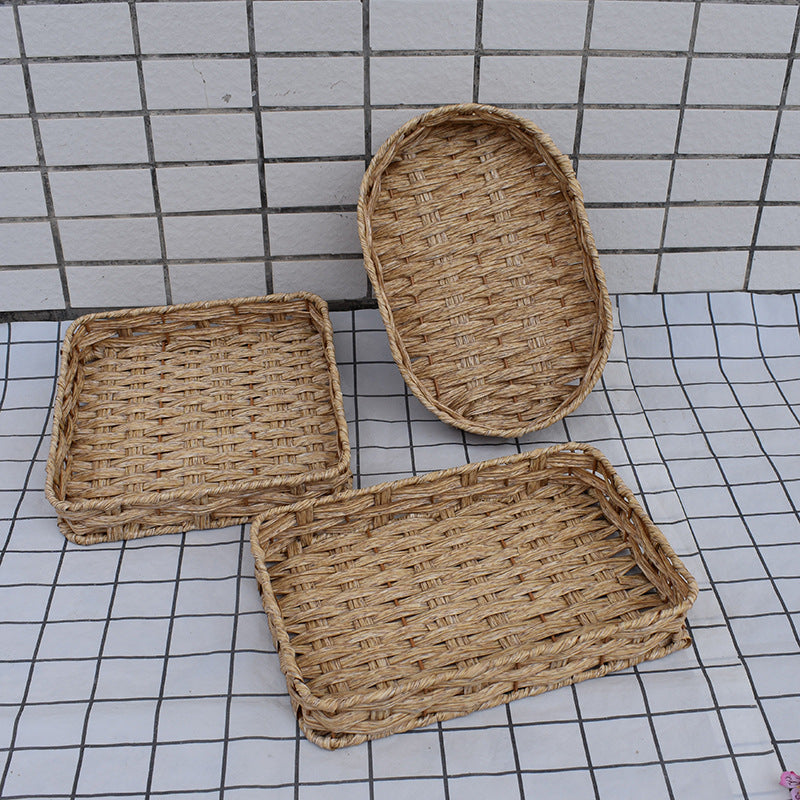 Natural Woven Serving Basket Set Bowlift