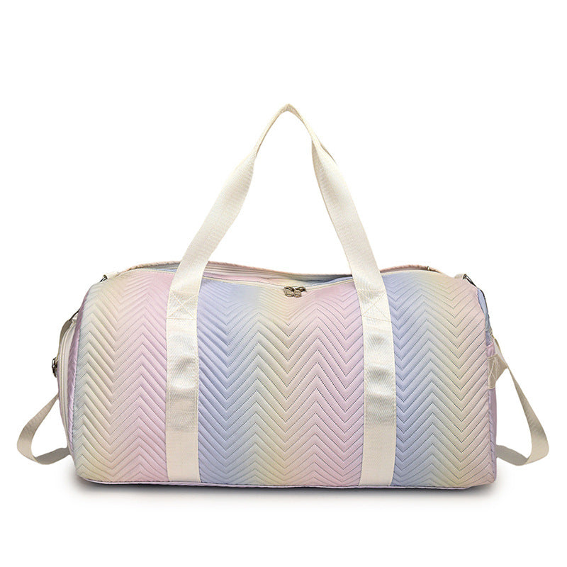 Chevron Quilted Travel Duffle Bag Bowlift