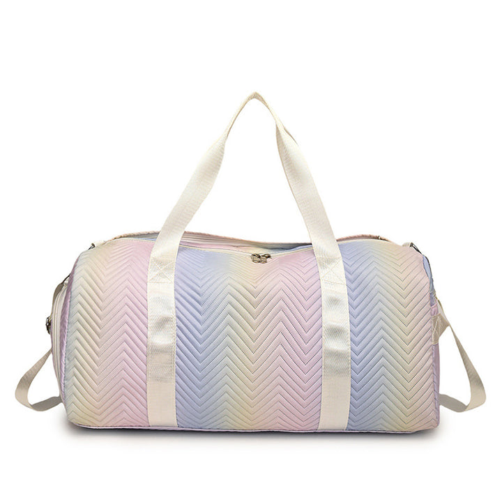 Chevron Quilted Travel Duffle Bag Bowlift