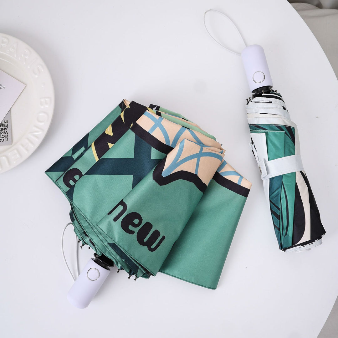 Ladies innovative folding umbrella with unique graphic design Bowlift