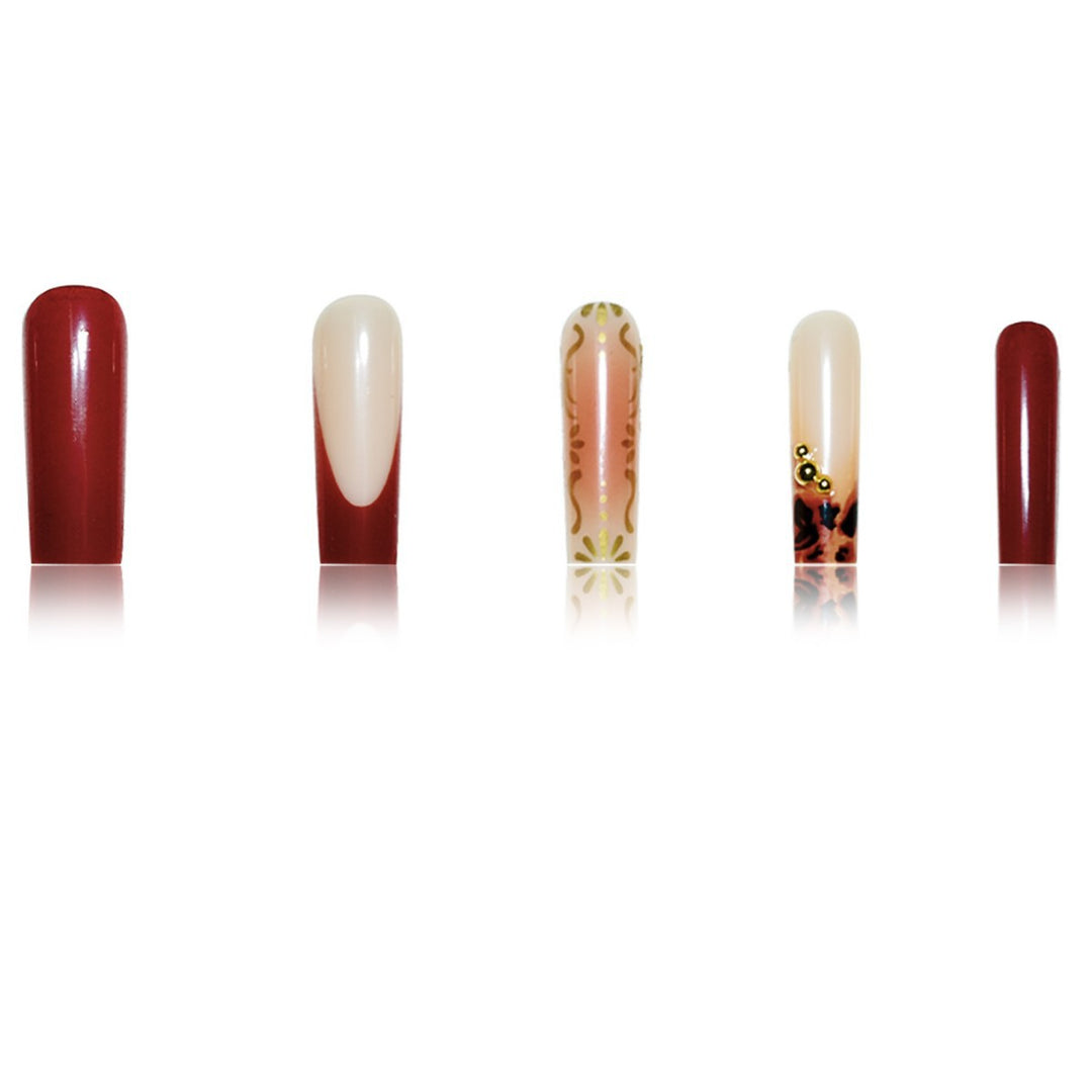 Artistic Long Press-On Nail Extensions Bowlift