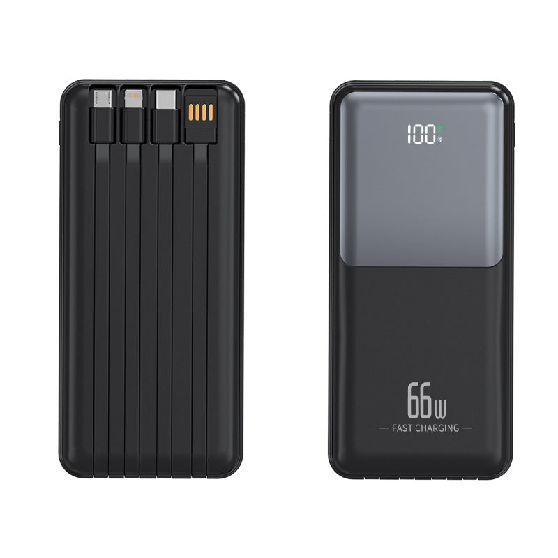 Portable power bank with integrated multifunction charging cable Bowlift