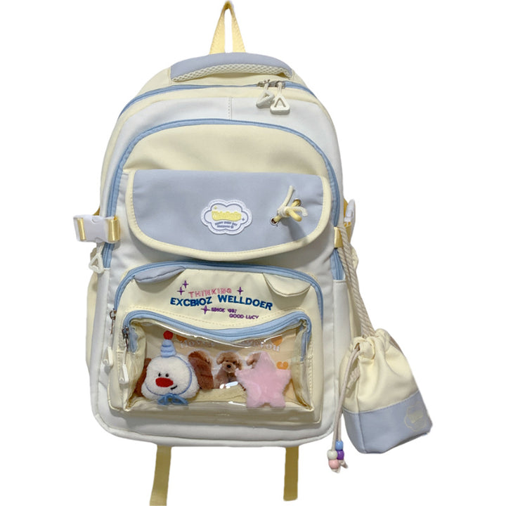 Multi-Compartment Transparent Travel School Backpack Bowlift