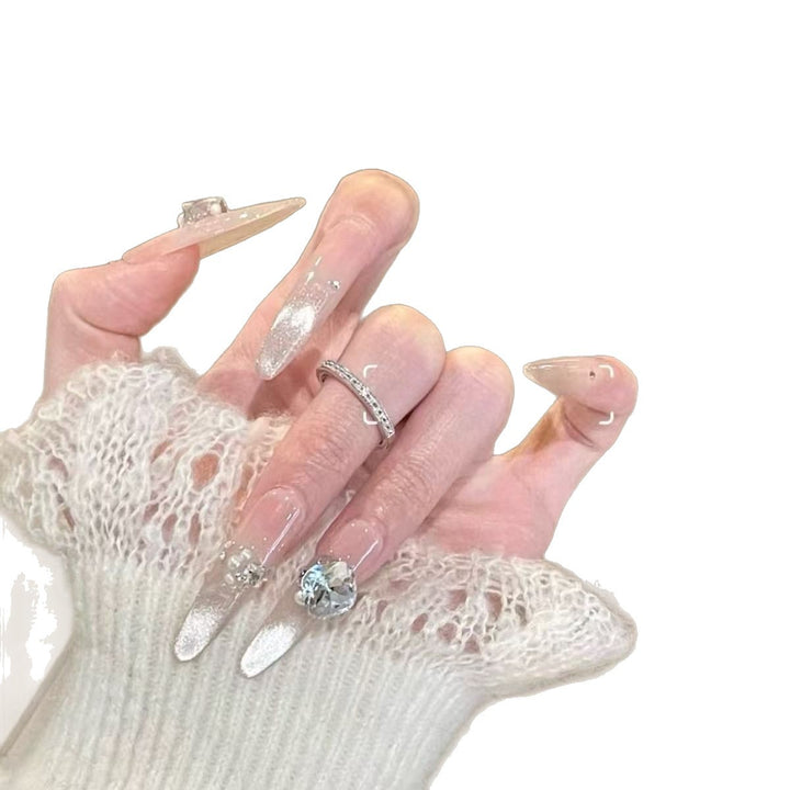 Glamorous Crystal-Embellished Press-On Nails Bowlift