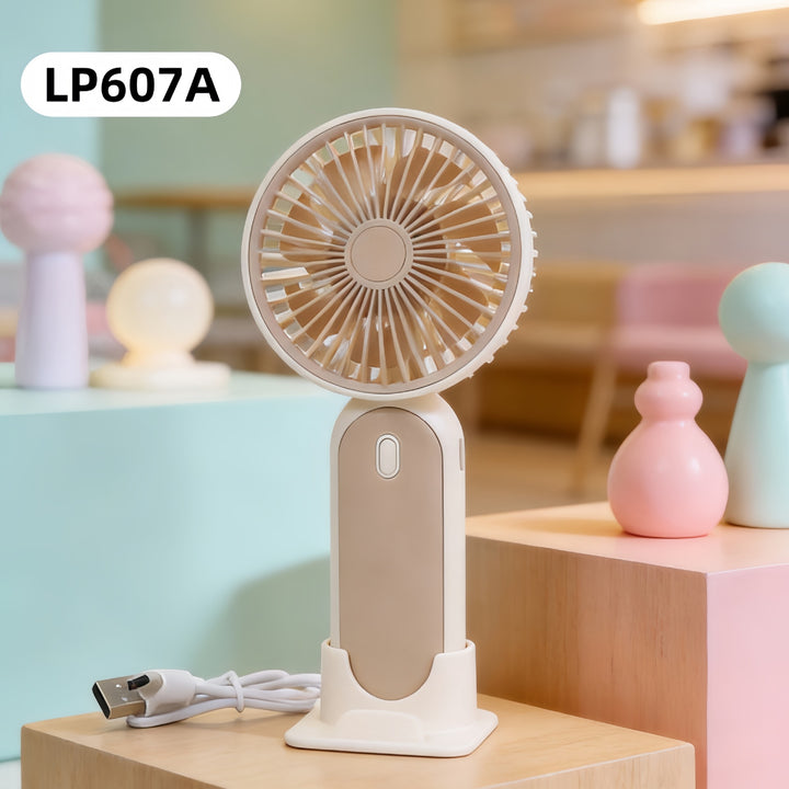 Women Portable USB Hand Fan with Flexible Stand Bowlift
