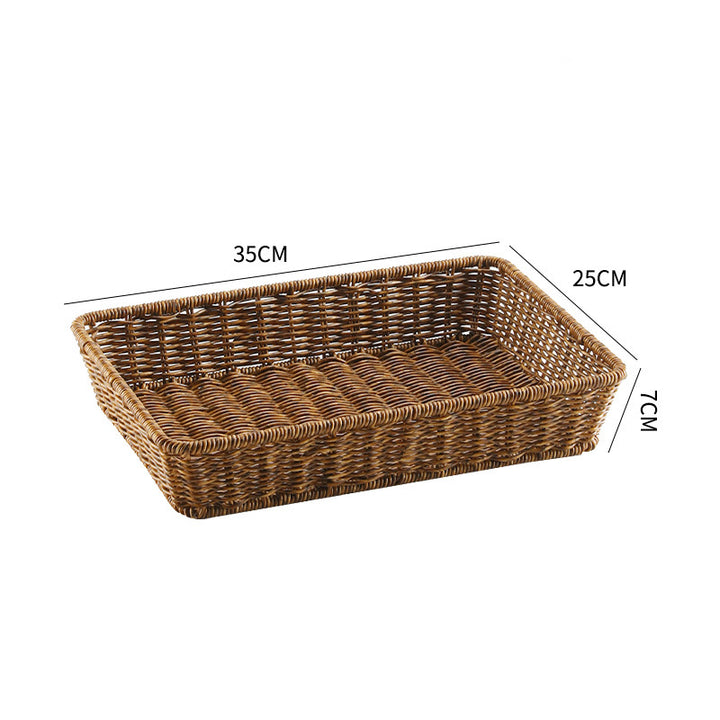 Handwoven Rectangular Storage Tray Bowlift