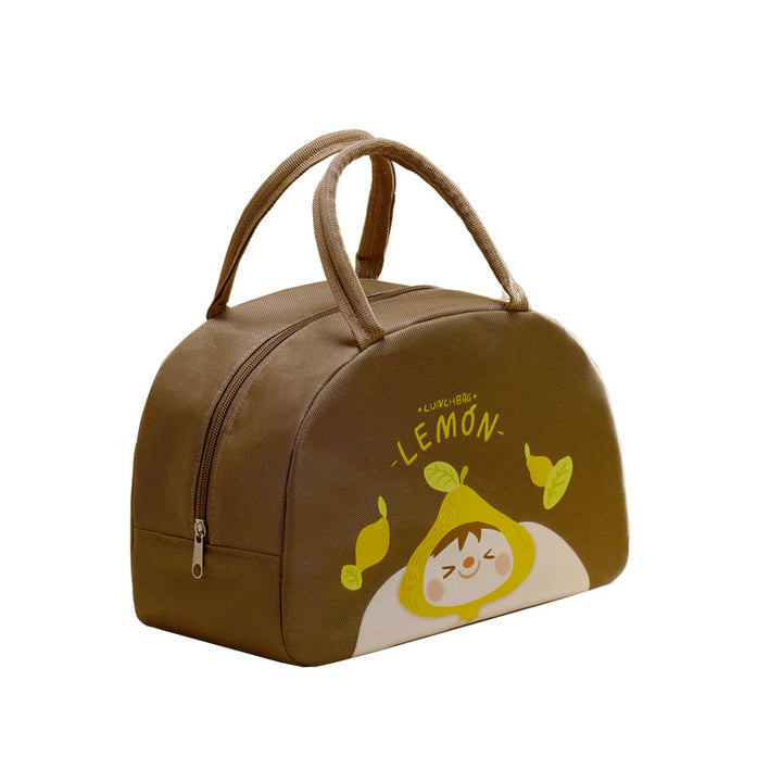 Insulated Avocado Print Lunch Cooler Bag with Dual Top Handles Bowlift