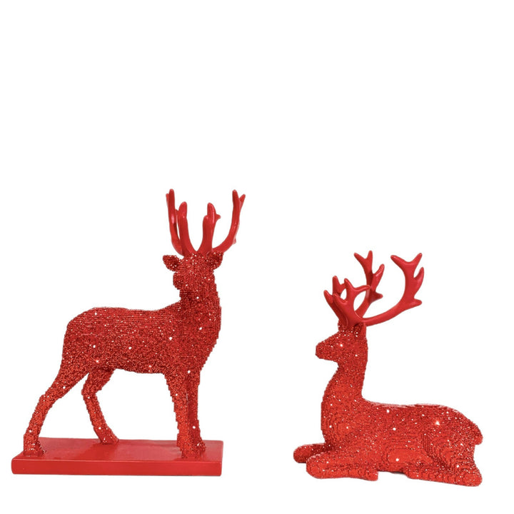 Glittering Reindeer Decorative Figure Bowlift