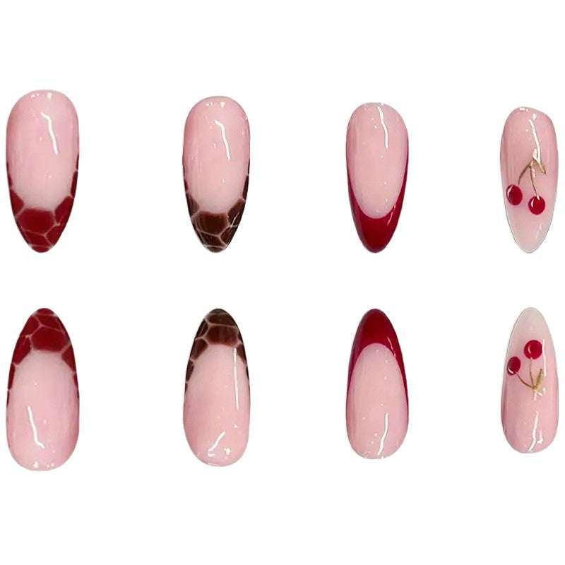 Artistic Dessert-Inspired Acrylic Nail Set Bowlift
