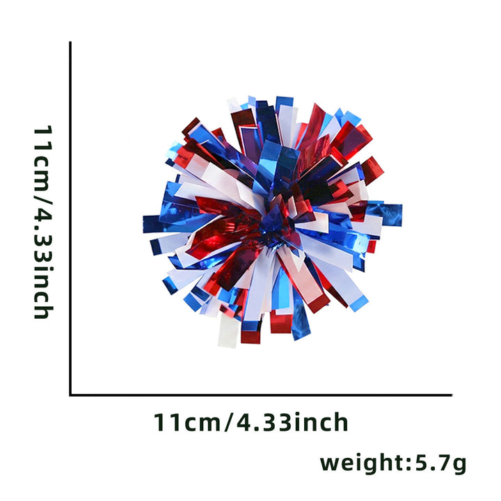 Independence Day sparkly tinsel starburst pom pom cat teaser toy Bowlift