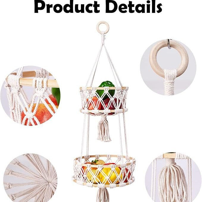 Hanging Macrame Plant Holder Bowlift