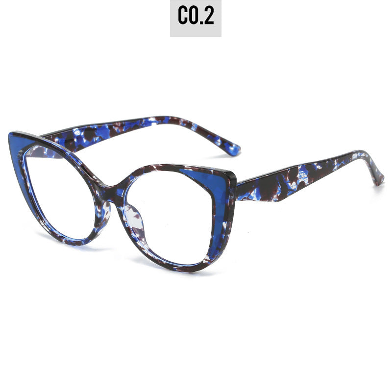 Women's Cat-Eye Glasses with Floral Design and Adjustable Nose Bridge Bowlift