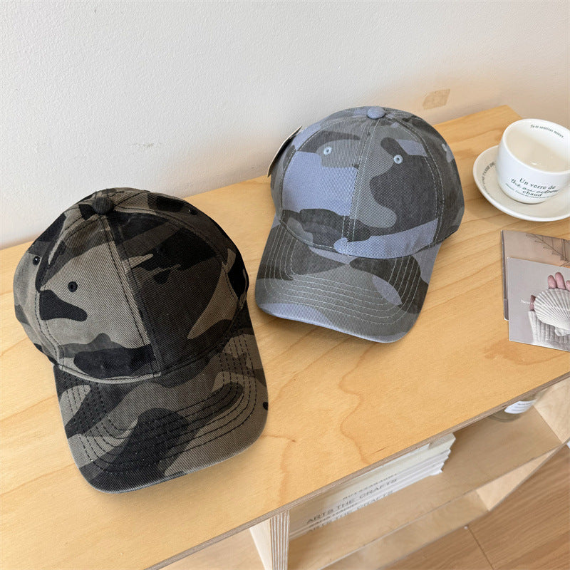 Women's Casual Adjustable Camouflage Baseball Cap Bowlift